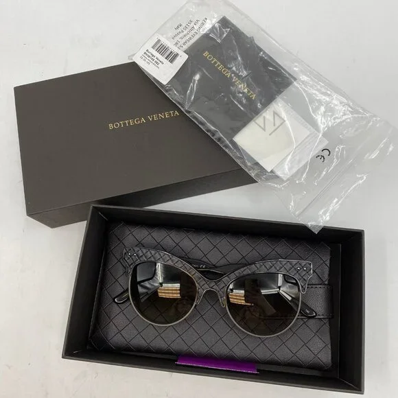 Bottega Veneta Black Woven Avana BV0014S SunglassesExcellent Condition